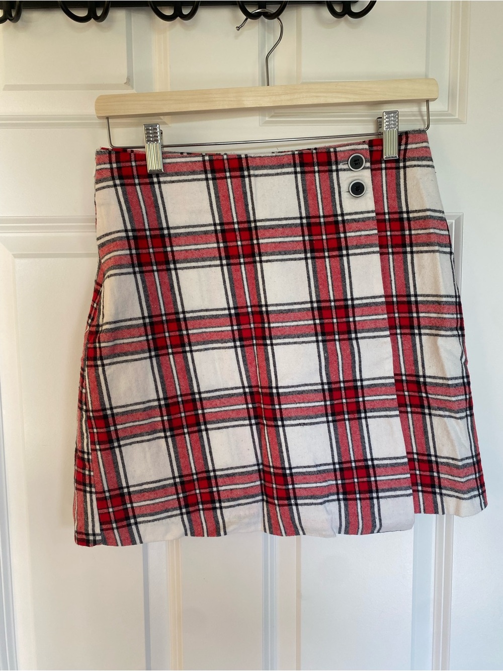 Blue Rain Plaid Miniskirt